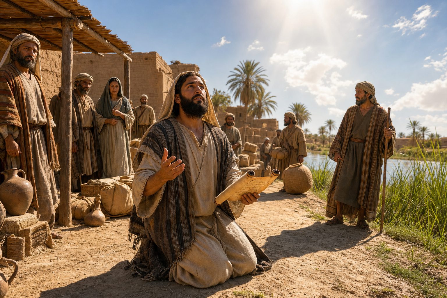 Photorealistic depiction, Life of the holy prophet Ezekiel, Orthodox calendar, 2026-08-03, saint_life